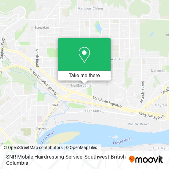 SNR Mobile Hairdressing Service map