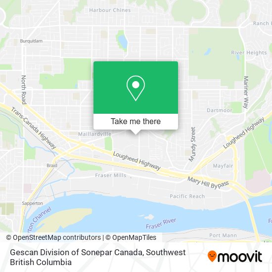 Gescan Division of Sonepar Canada map