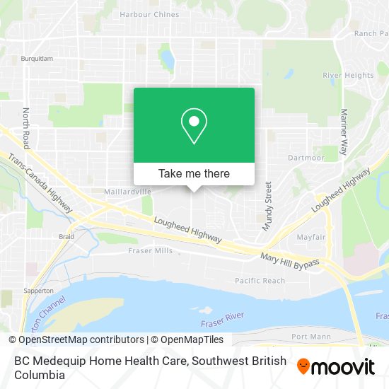 BC Medequip Home Health Care map