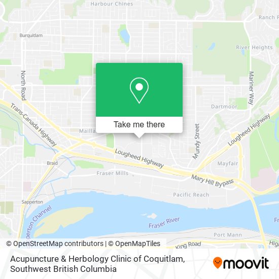 Acupuncture & Herbology Clinic of Coquitlam map
