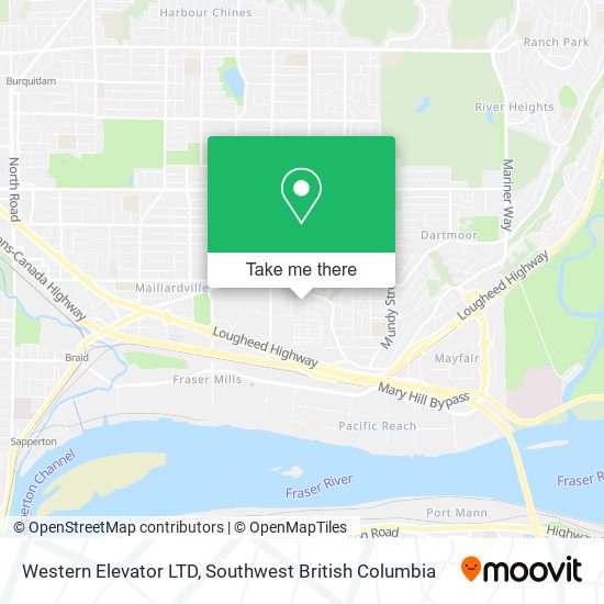 Western Elevator LTD map