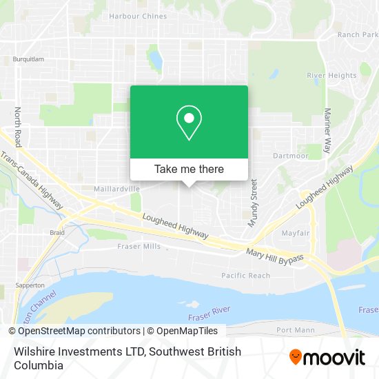 Wilshire Investments LTD map
