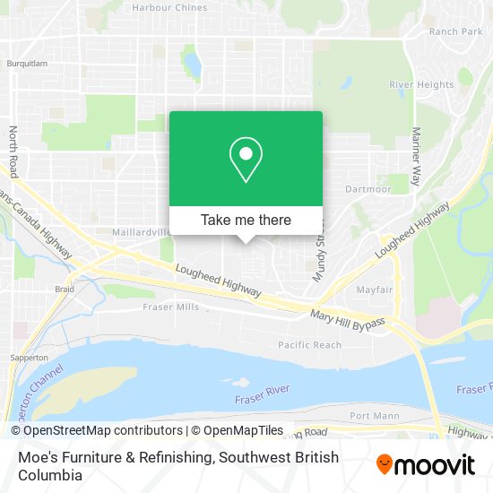 Moe's Furniture & Refinishing map
