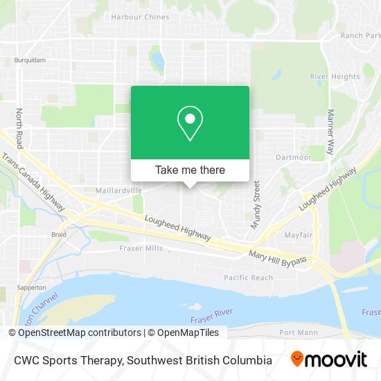 CWC Sports Therapy map