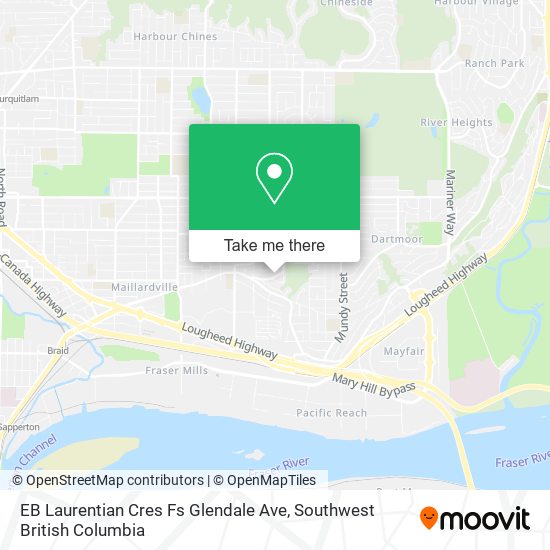 EB Laurentian Cres Fs Glendale Ave map