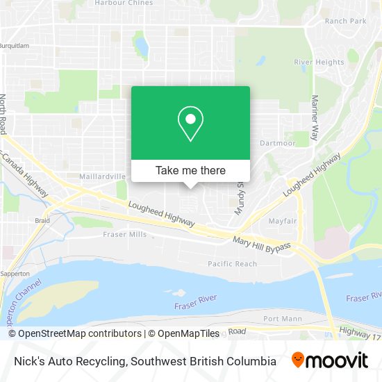 Nick's Auto Recycling map