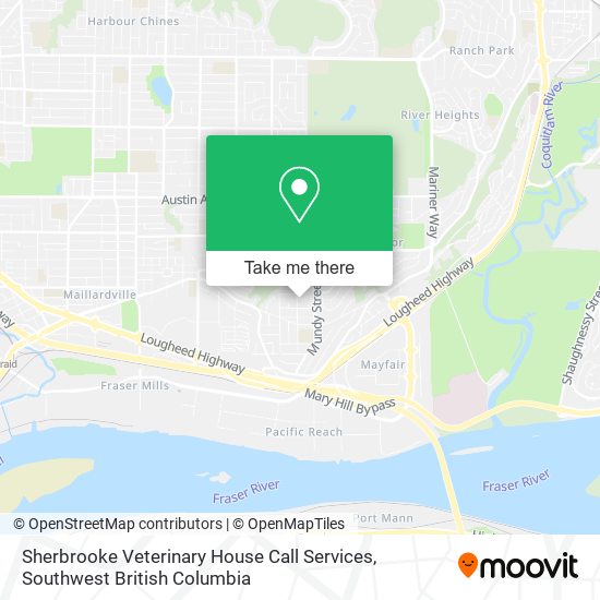 Sherbrooke Veterinary House Call Services map