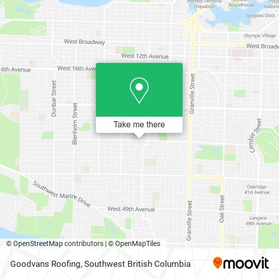 Goodvans Roofing map