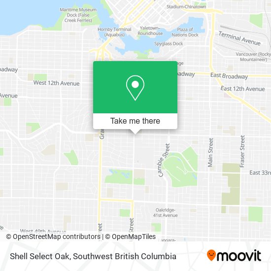 Shell Select Oak map