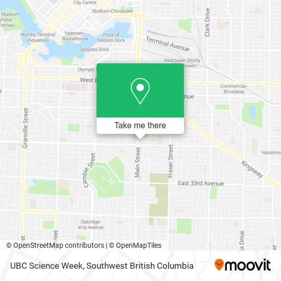 UBC Science Week map