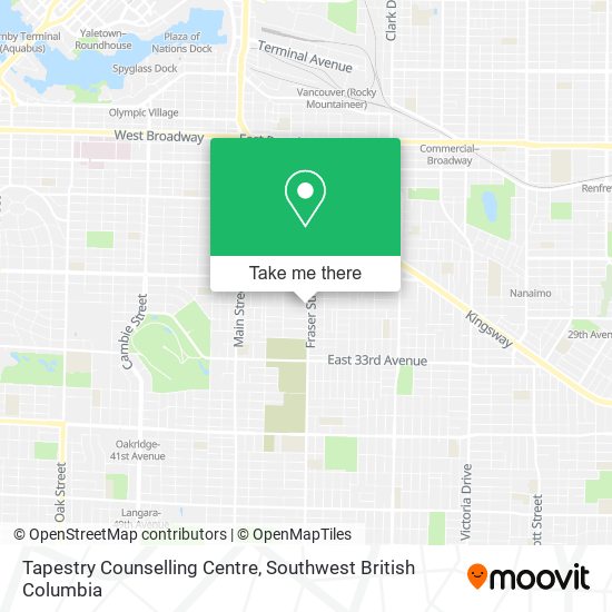 Tapestry Counselling Centre map