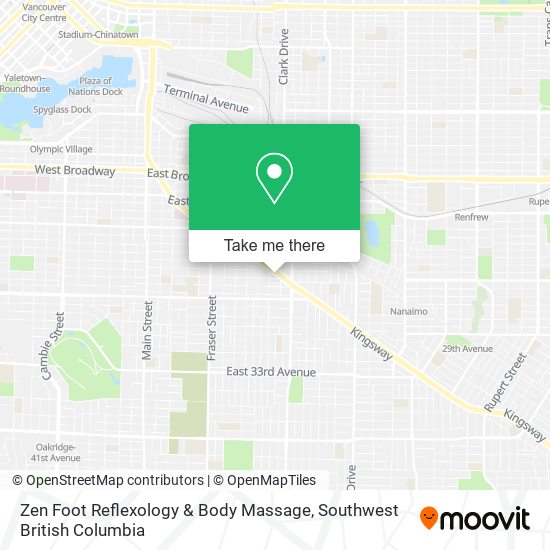 Zen Foot Reflexology & Body Massage map