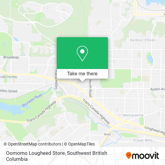 Oomomo Lougheed Store map