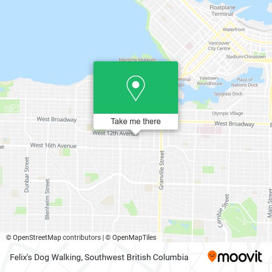 Felix's Dog Walking map