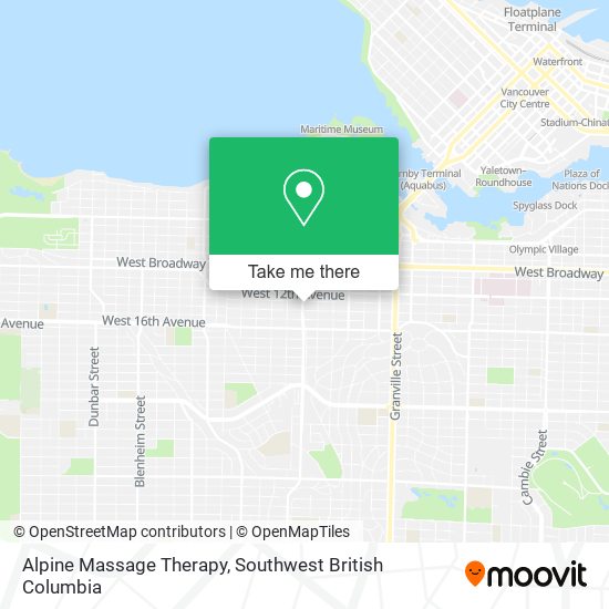 Alpine Massage Therapy map