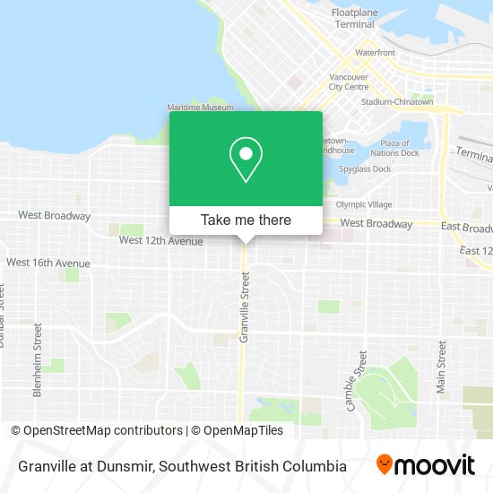 Granville at Dunsmir map