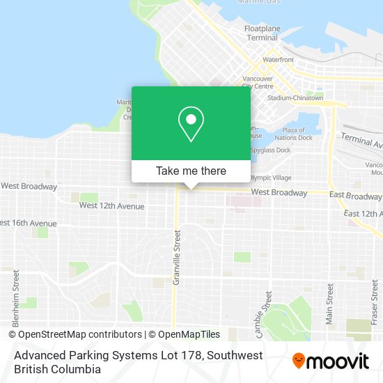 Advanced Parking Systems Lot 178 map