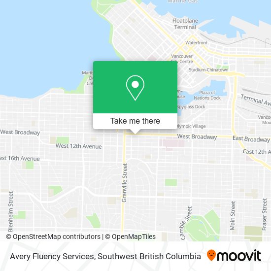 Avery Fluency Services map