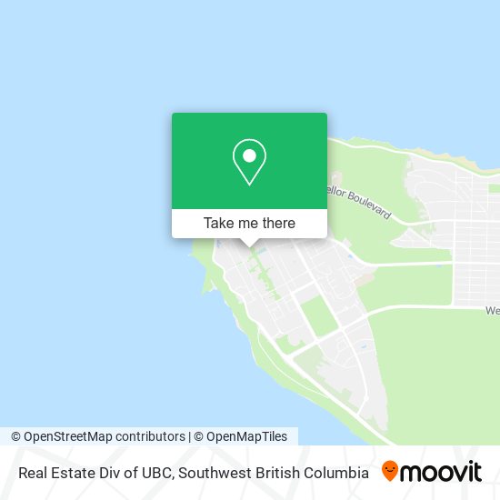 Real Estate Div of UBC map