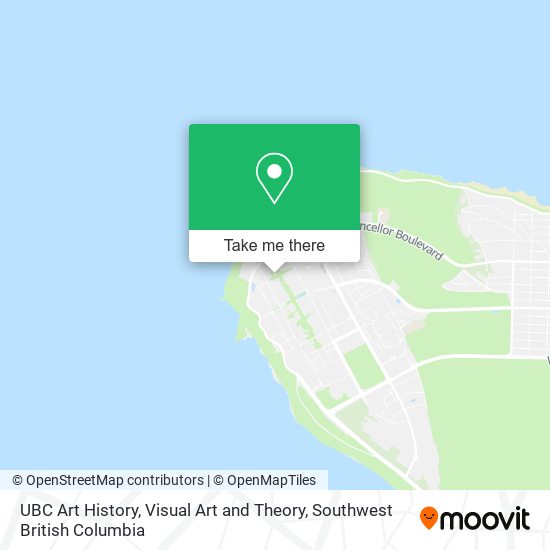 UBC Art History, Visual Art and Theory map