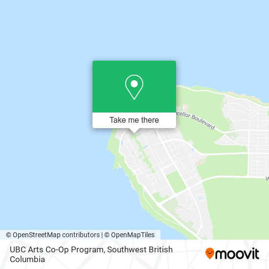 UBC Arts Co-Op Program map