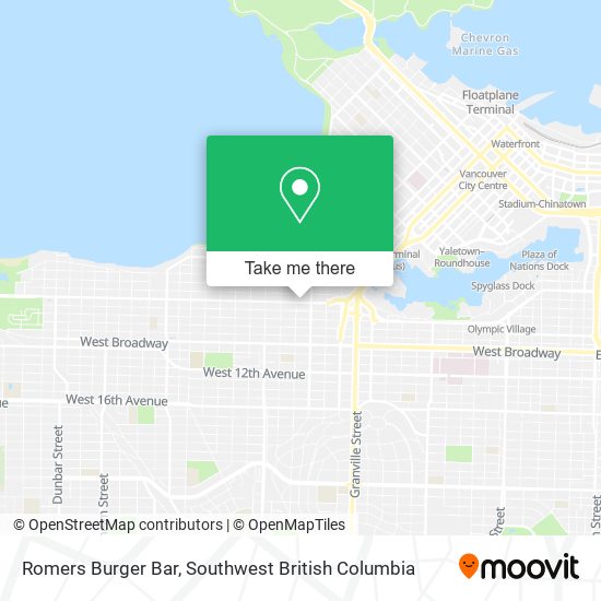 Romers Burger Bar map