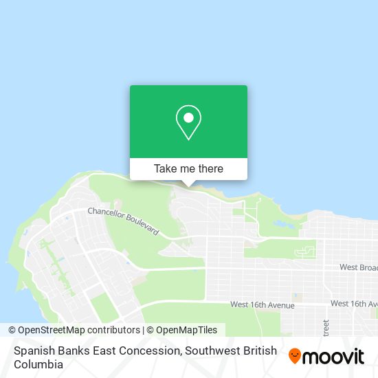 Spanish Banks East Concession map