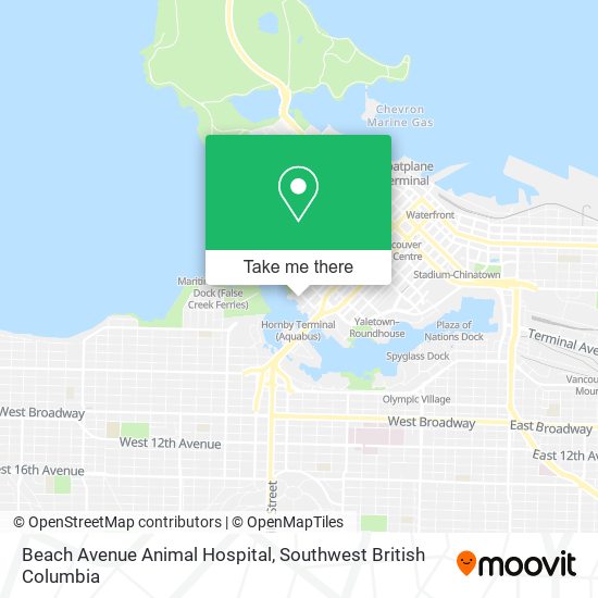 Beach Avenue Animal Hospital map