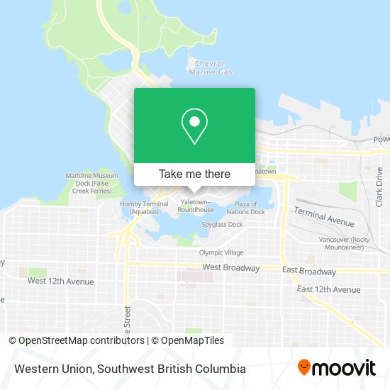 Western Union map