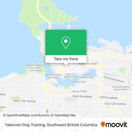 Yaletown Dog Training map