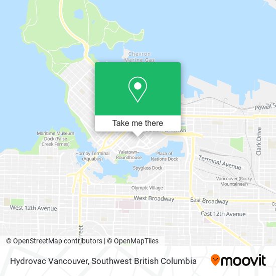 Hydrovac Vancouver map