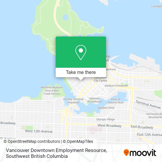 Vancouver Downtown Employment Resource map