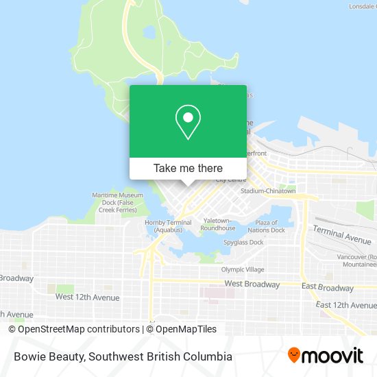 Bowie Beauty map