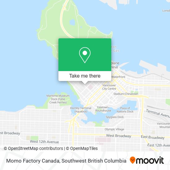 Momo Factory Canada map