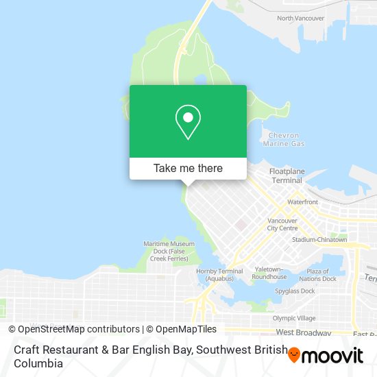 Craft Restaurant & Bar English Bay plan