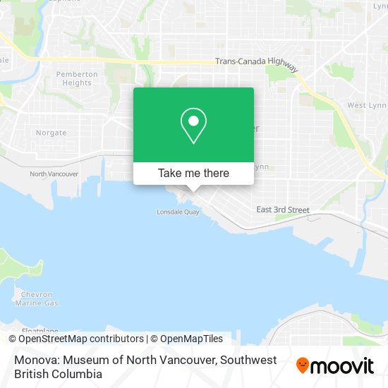 Monova: Museum of North Vancouver map