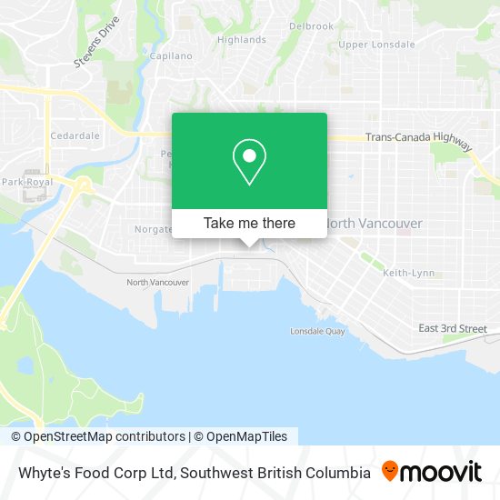 Whyte's Food Corp Ltd map