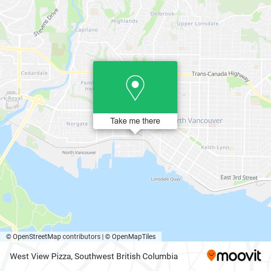 West View Pizza map
