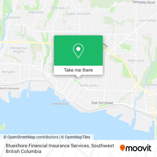 Blueshore Financial Insurance Services map