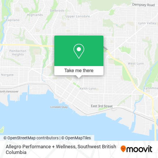 Allegro Performance + Wellness map