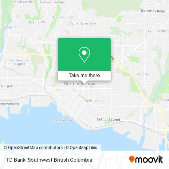 TD Bank map