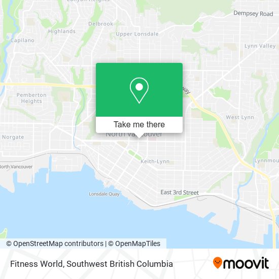Fitness World map