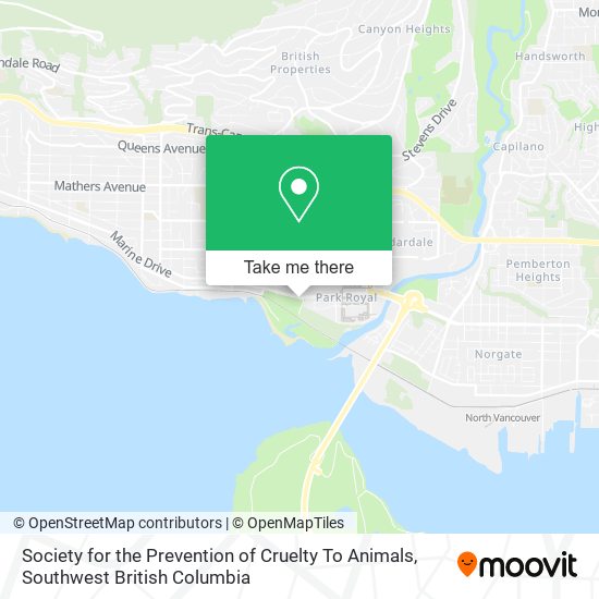 Society for the Prevention of Cruelty To Animals map