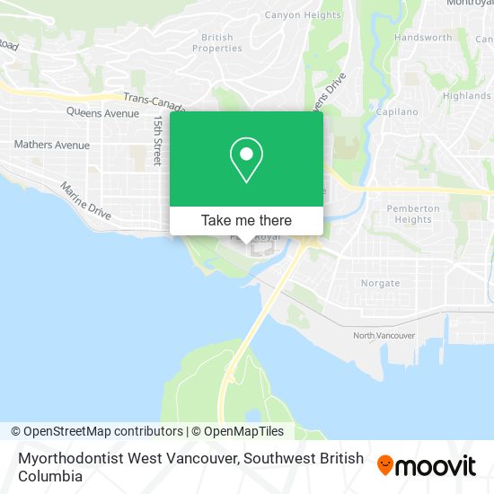 Myorthodontist West Vancouver map