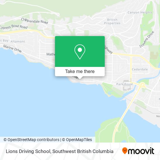 Lions Driving School map