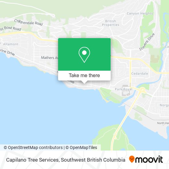 Capilano Tree Services map