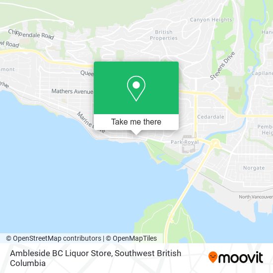 Ambleside BC Liquor Store map