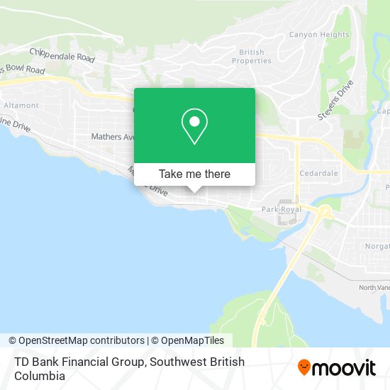 TD Bank Financial Group map