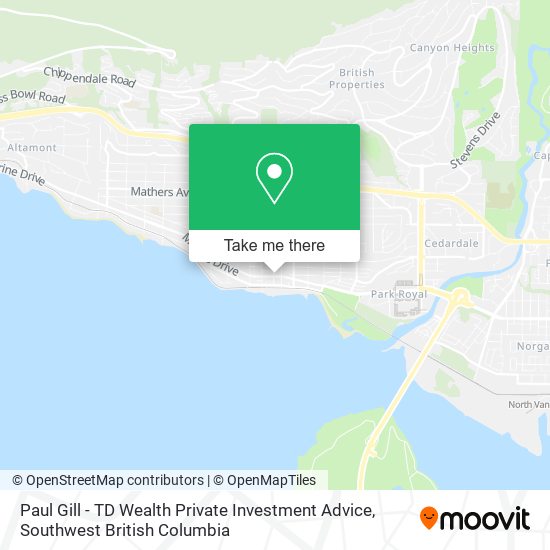 Paul Gill - TD Wealth Private Investment Advice map