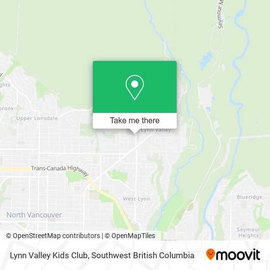 Lynn Valley Kids Club map